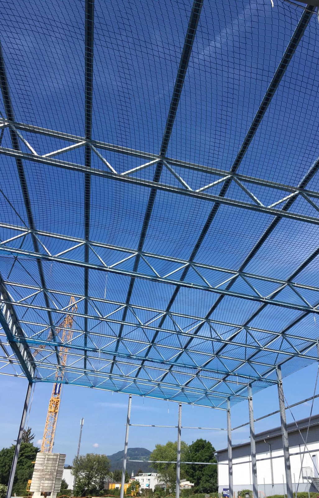 Stahlbau – 3’200 m² Sicherheitsnetze