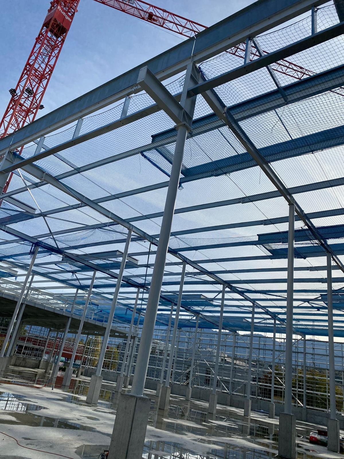 Stahlbau im Wallis – 3’600 m² Sicherheitsnetze
